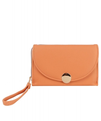 Fashion Flap Wallet Wristlet GLW-0143 CORAL